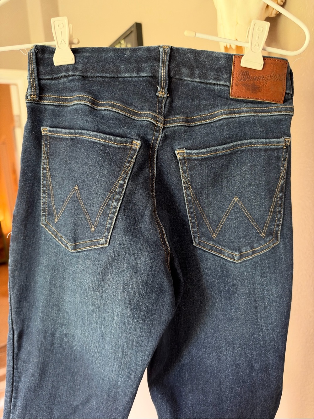 Wrangler Wide Leg Women's Denim Jeans in Dark Blue
